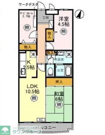 フローレスタカーサの物件間取画像